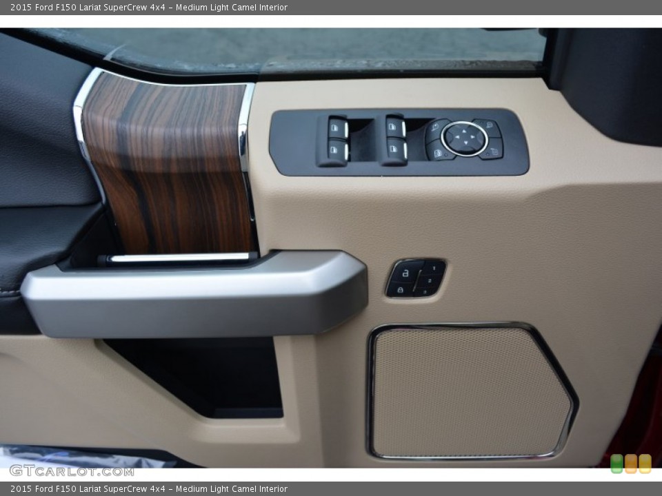Medium Light Camel Interior Controls for the 2015 Ford F150 Lariat SuperCrew 4x4 #100685945