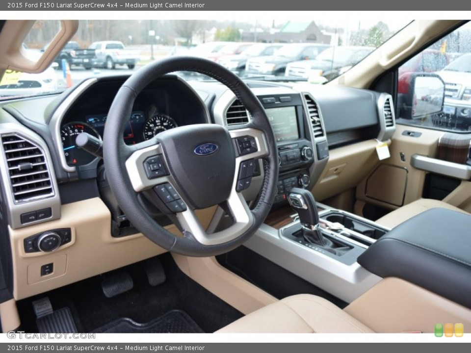 Medium Light Camel Interior Prime Interior for the 2015 Ford F150 Lariat SuperCrew 4x4 #100685987