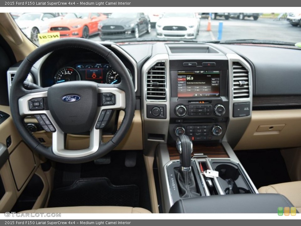 Medium Light Camel Interior Dashboard for the 2015 Ford F150 Lariat SuperCrew 4x4 #100686017