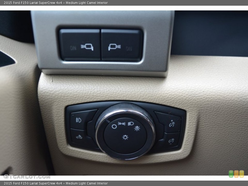 Medium Light Camel Interior Controls for the 2015 Ford F150 Lariat SuperCrew 4x4 #100686407