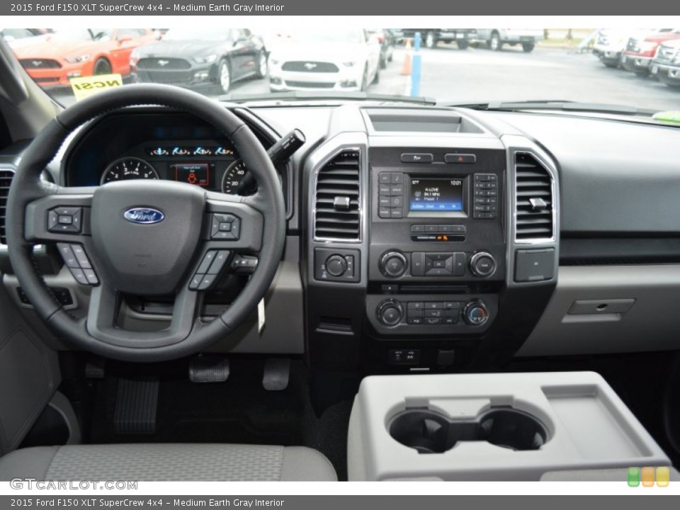 Medium Earth Gray Interior Dashboard for the 2015 Ford F150 XLT SuperCrew 4x4 #100686698