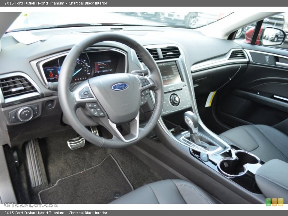 Charcoal Black Interior Photo for the 2015 Ford Fusion Hybrid Titanium #100687880