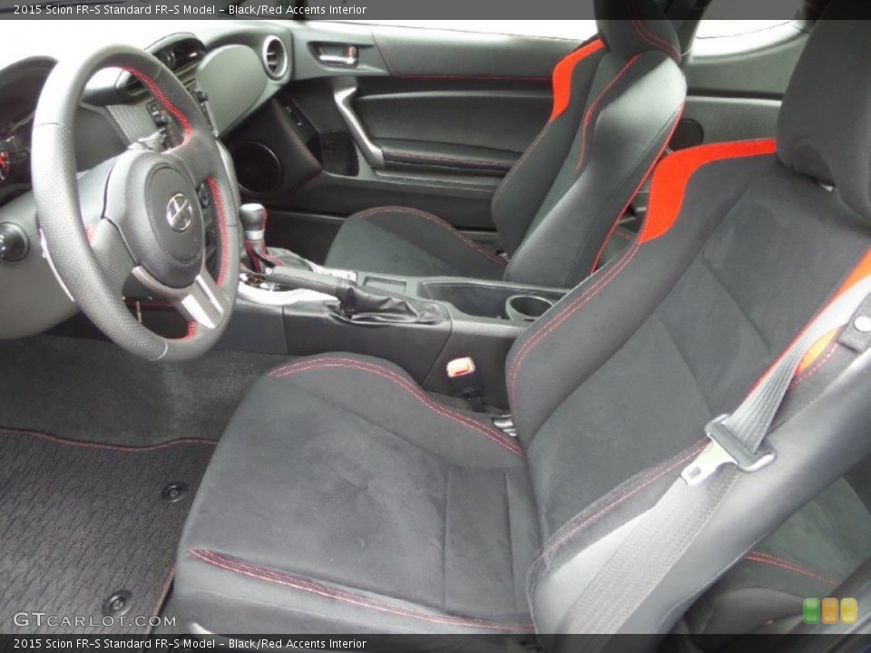 Black/Red Accents Interior Front Seat for the 2015 Scion FR-S  #100688336