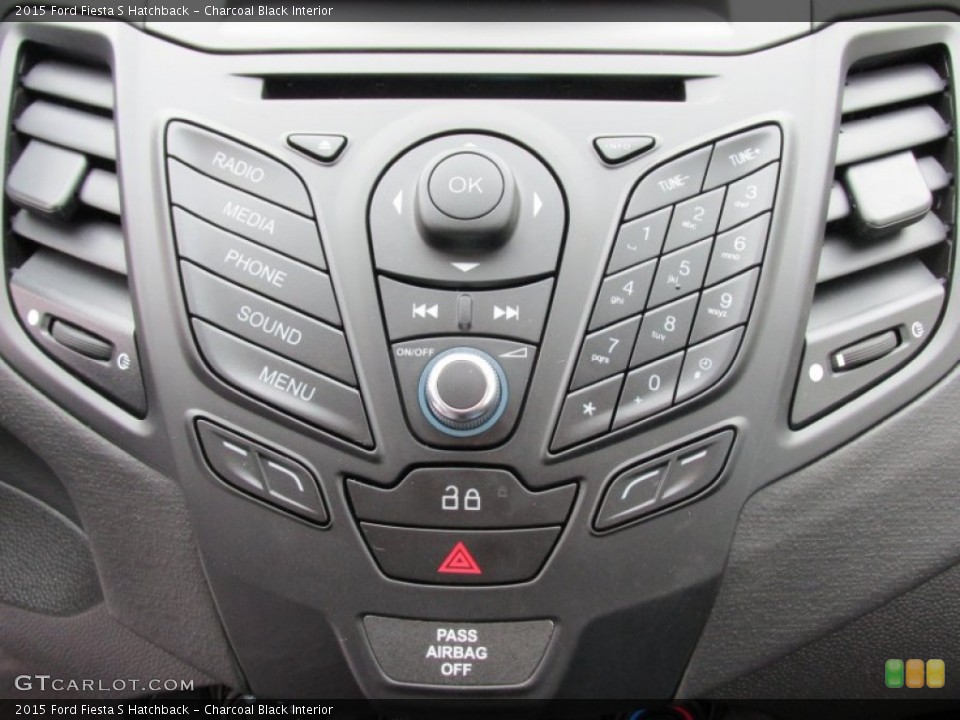 Charcoal Black Interior Controls for the 2015 Ford Fiesta S Hatchback #100691546