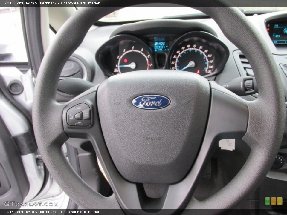 Charcoal Black Interior Steering Wheel for the 2015 Ford Fiesta S Hatchback #100691617