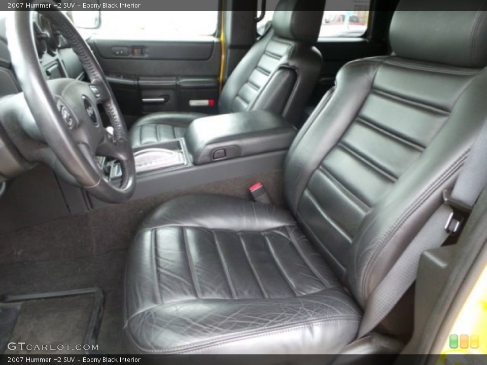 Ebony Black Interior Front Seat for the 2007 Hummer H2 SUV #100708505