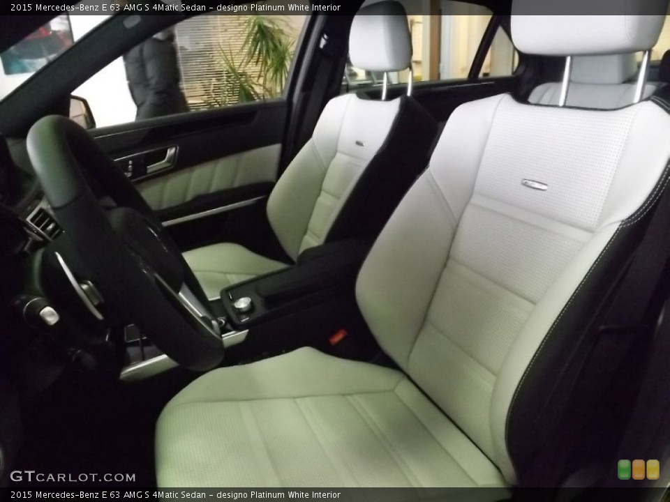 designo Platinum White Interior Front Seat for the 2015 Mercedes-Benz E 63 AMG S 4Matic Sedan #100716485
