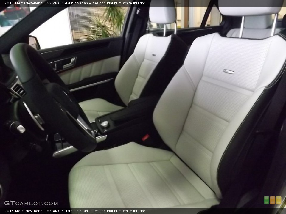 designo Platinum White Interior Photo for the 2015 Mercedes-Benz E 63 AMG S 4Matic Sedan #100716512