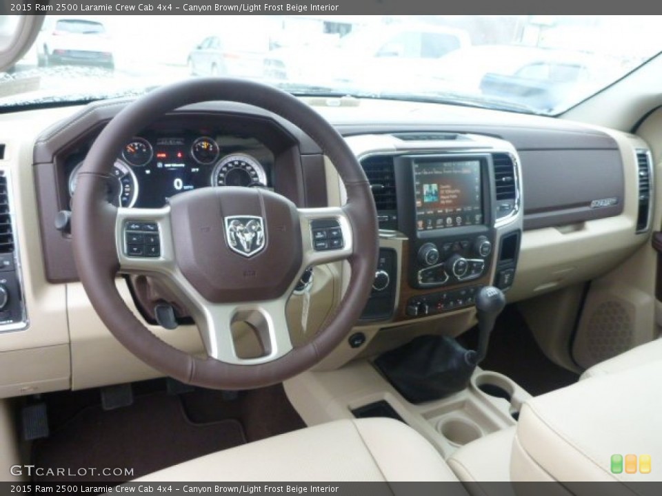 Canyon Brown/Light Frost Beige Interior Dashboard for the 2015 Ram 2500 Laramie Crew Cab 4x4 #100723436
