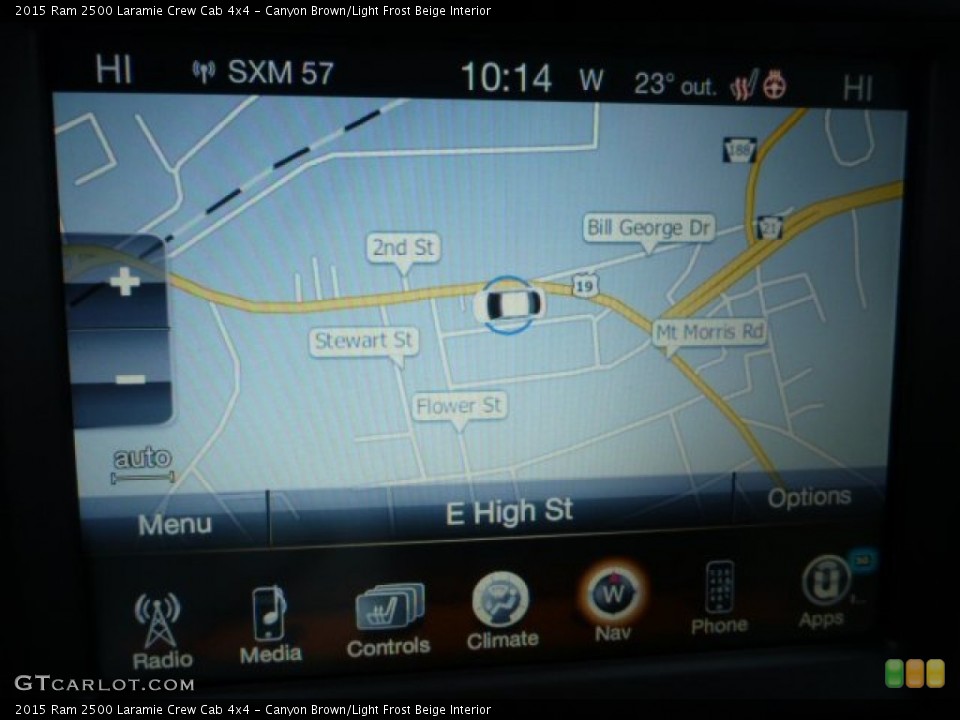 Canyon Brown/Light Frost Beige Interior Navigation for the 2015 Ram 2500 Laramie Crew Cab 4x4 #100723560
