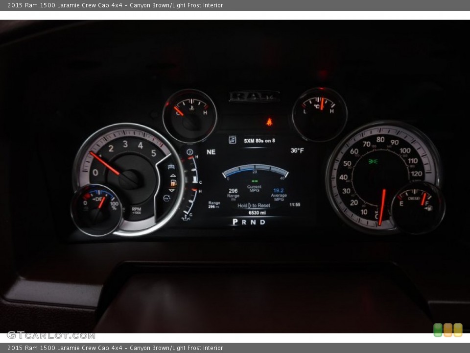 Canyon Brown/Light Frost Interior Gauges for the 2015 Ram 1500 Laramie Crew Cab 4x4 #100727237