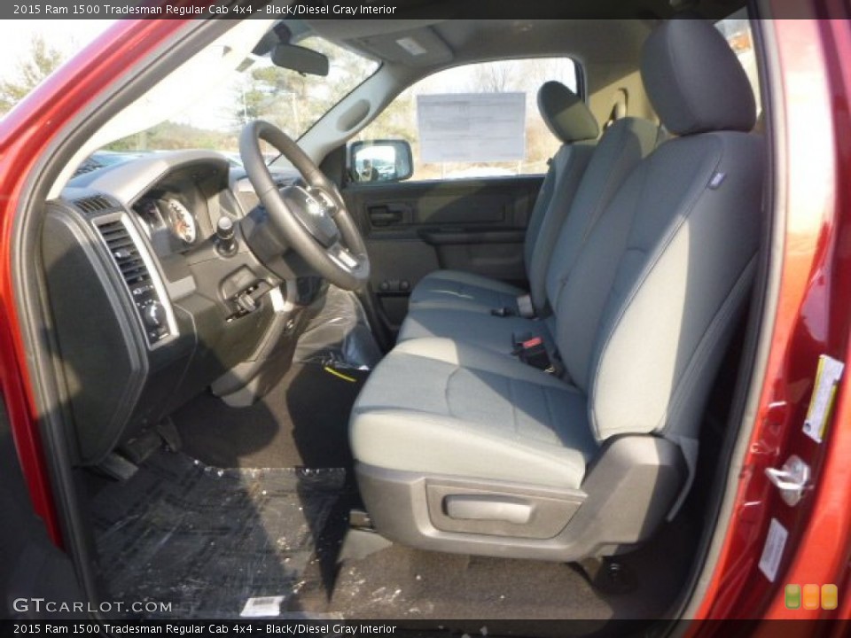 Black/Diesel Gray Interior Front Seat for the 2015 Ram 1500 Tradesman Regular Cab 4x4 #100732475