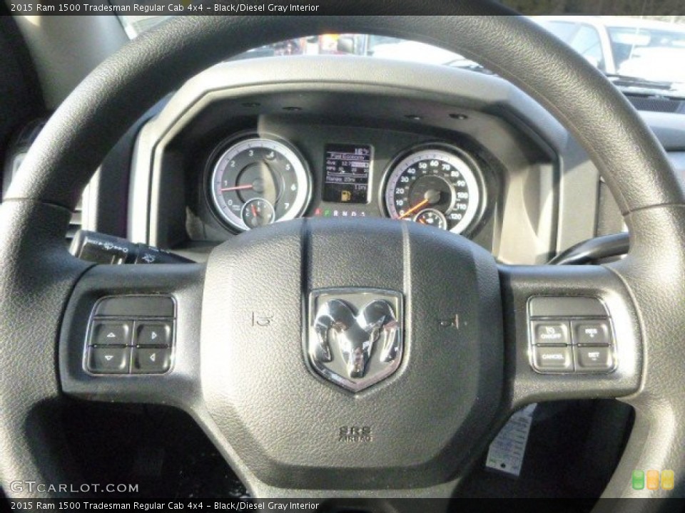 Black/Diesel Gray Interior Steering Wheel for the 2015 Ram 1500 Tradesman Regular Cab 4x4 #100732544