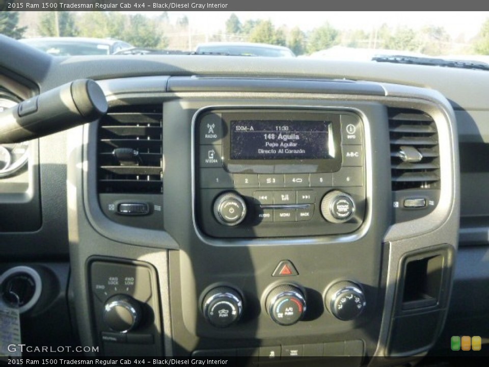 Black/Diesel Gray Interior Controls for the 2015 Ram 1500 Tradesman Regular Cab 4x4 #100732568