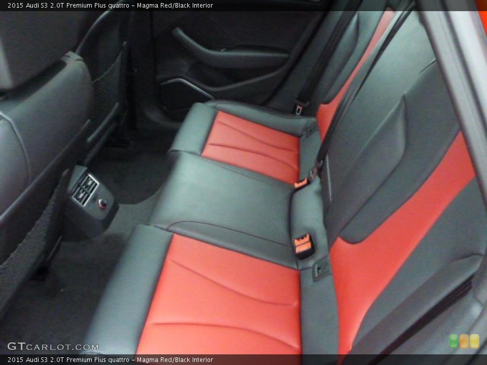 Magma Red/Black Interior Rear Seat for the 2015 Audi S3 2.0T Premium Plus quattro #100738793