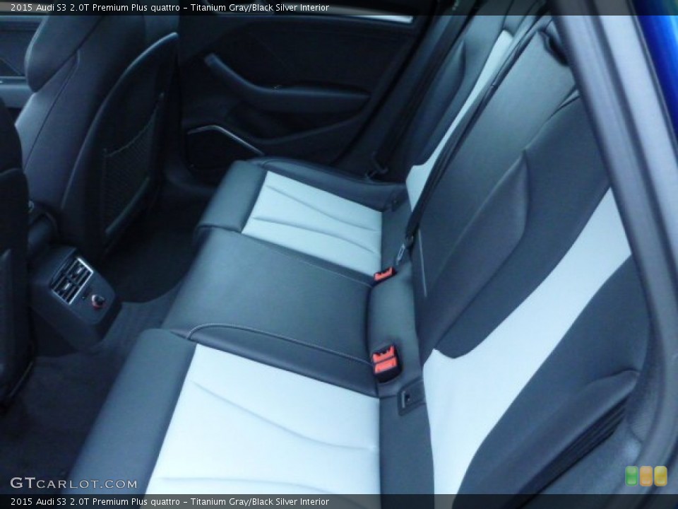 Titanium Gray/Black Silver Interior Rear Seat for the 2015 Audi S3 2.0T Premium Plus quattro #100739375