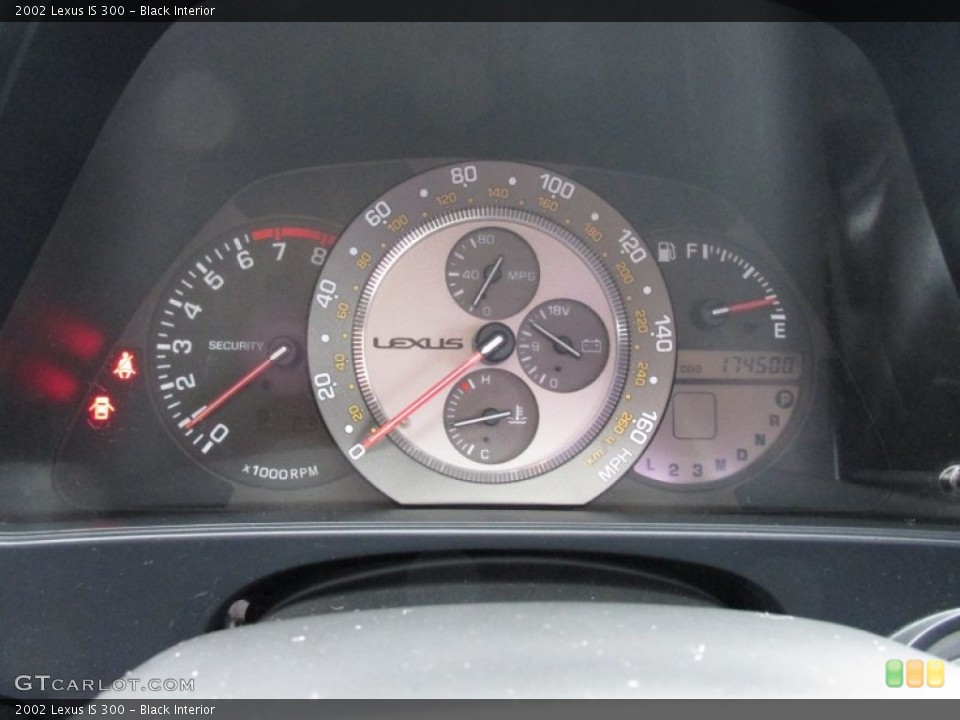 Black Interior Gauges for the 2002 Lexus IS 300 #100748204