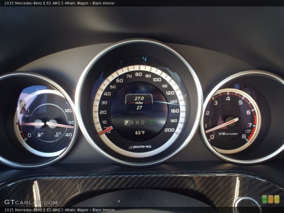 Black Interior Gauges for the 2015 Mercedes-Benz E 63 AMG S 4Matic Wagon #100748768
