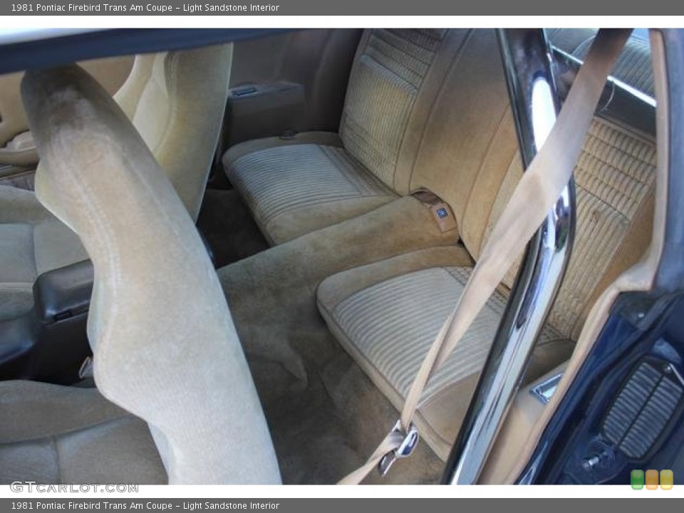 Light Sandstone Interior Rear Seat for the 1981 Pontiac Firebird Trans Am Coupe #100751761