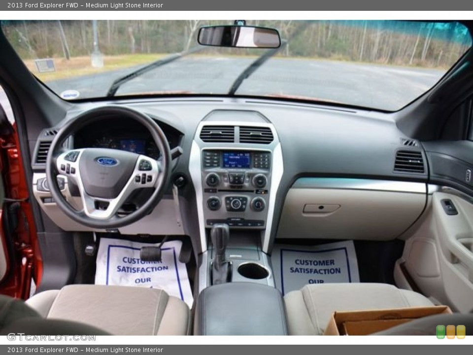 Medium Light Stone Interior Dashboard for the 2013 Ford Explorer FWD #100769713