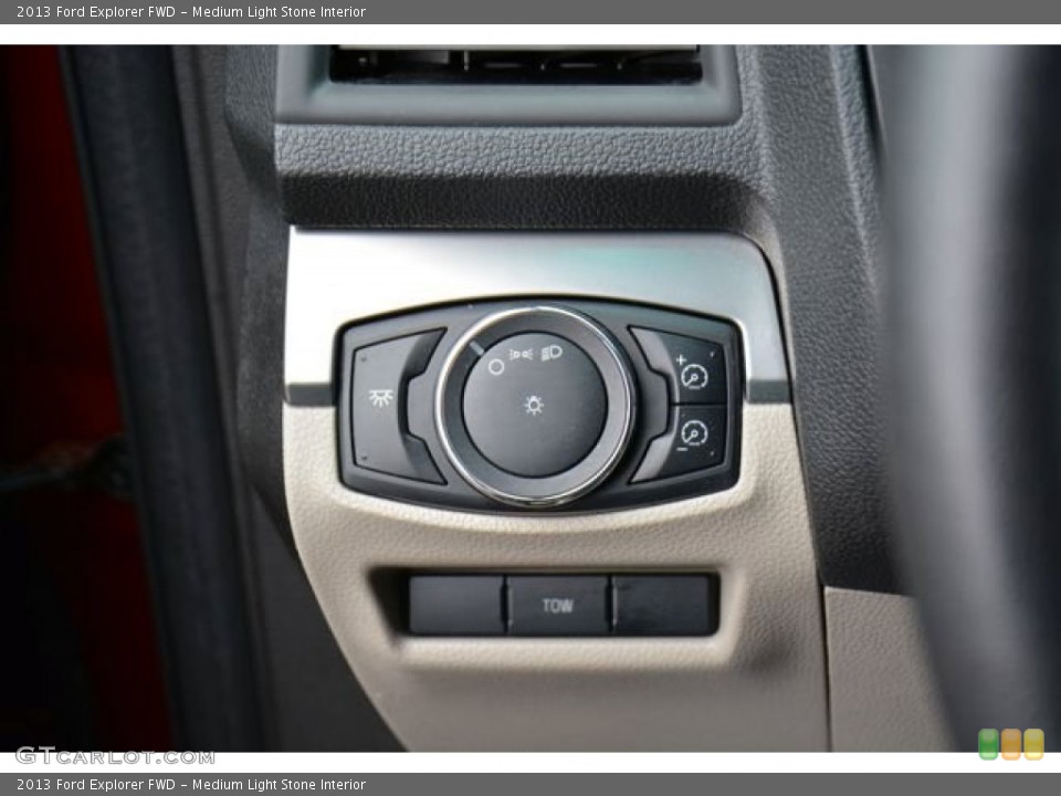 Medium Light Stone Interior Controls for the 2013 Ford Explorer FWD #100769863