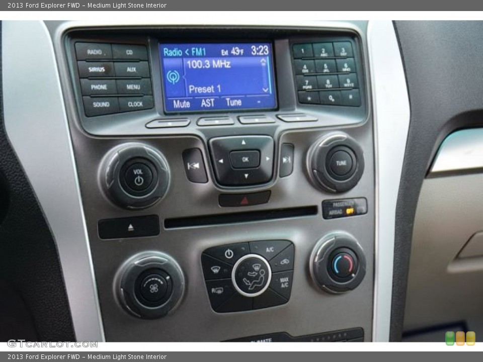 Medium Light Stone Interior Controls for the 2013 Ford Explorer FWD #100770001