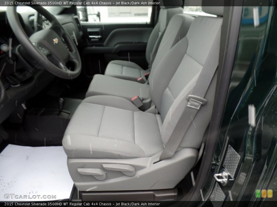 Jet Black/Dark Ash Interior Front Seat for the 2015 Chevrolet Silverado 3500HD WT Regular Cab 4x4 Chassis #100776763