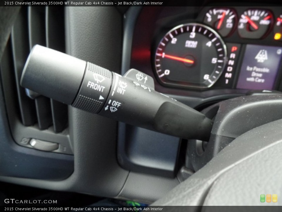 Jet Black/Dark Ash Interior Controls for the 2015 Chevrolet Silverado 3500HD WT Regular Cab 4x4 Chassis #100776970