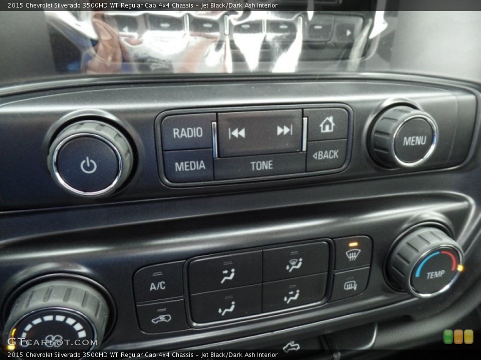 Jet Black/Dark Ash Interior Controls for the 2015 Chevrolet Silverado 3500HD WT Regular Cab 4x4 Chassis #100777096