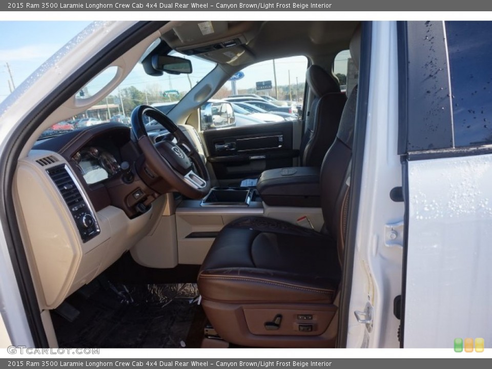 Canyon Brown/Light Frost Beige Interior Photo for the 2015 Ram 3500 Laramie Longhorn Crew Cab 4x4 Dual Rear Wheel #100792256