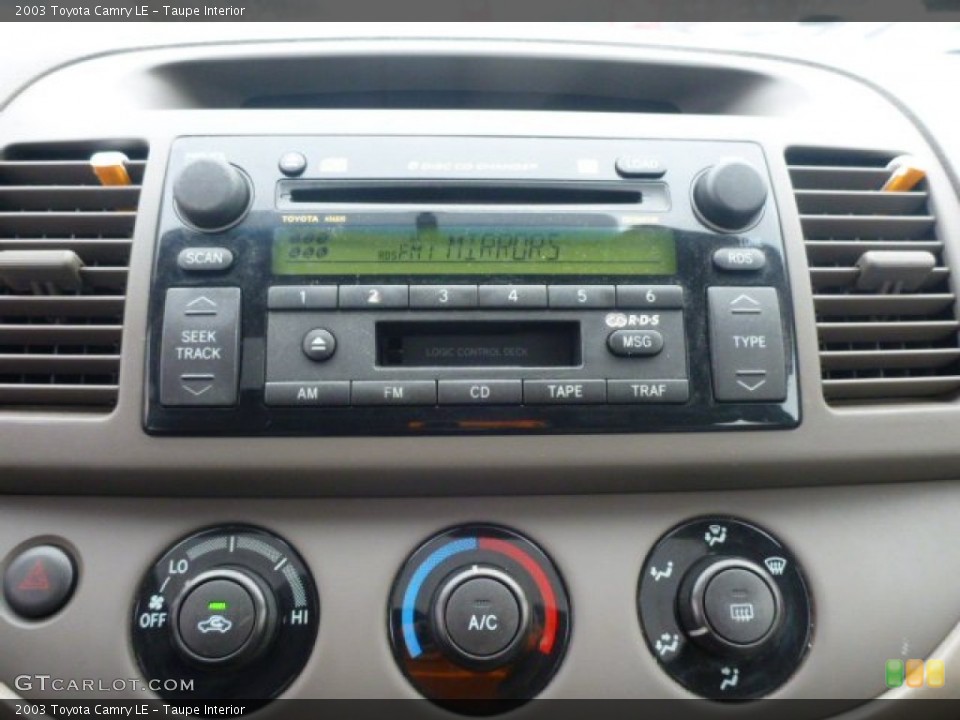 Taupe Interior Audio System for the 2003 Toyota Camry LE #100796369