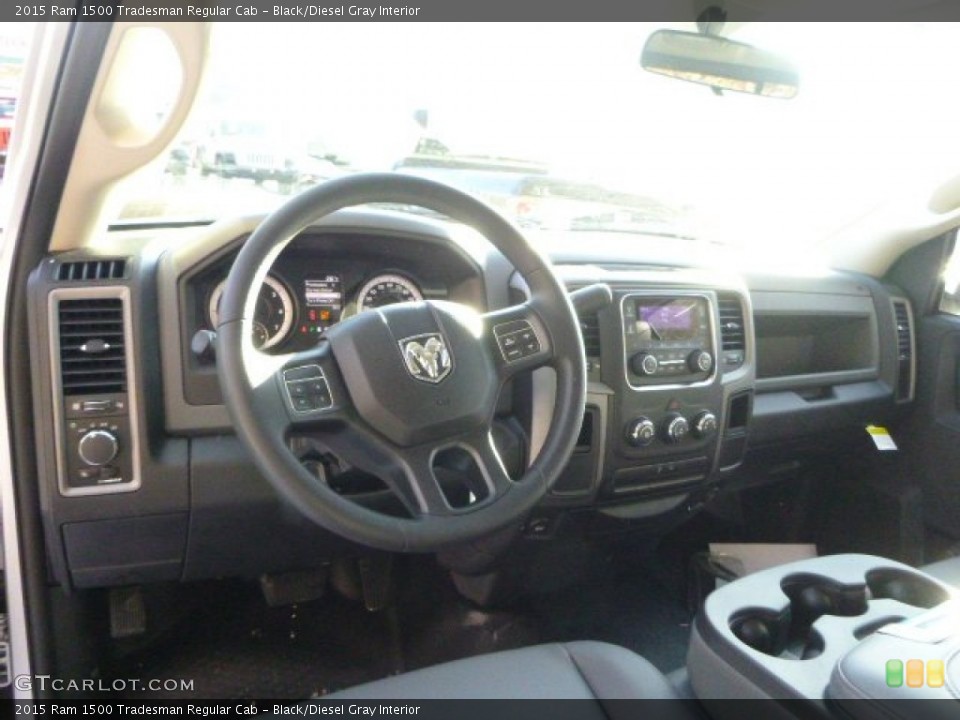 Black/Diesel Gray Interior Prime Interior for the 2015 Ram 1500 Tradesman Regular Cab #100808054