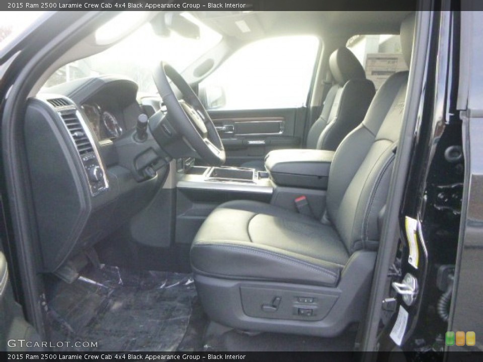 Black Interior Front Seat for the 2015 Ram 2500 Laramie Crew Cab 4x4 Black Appearance Group #100808414