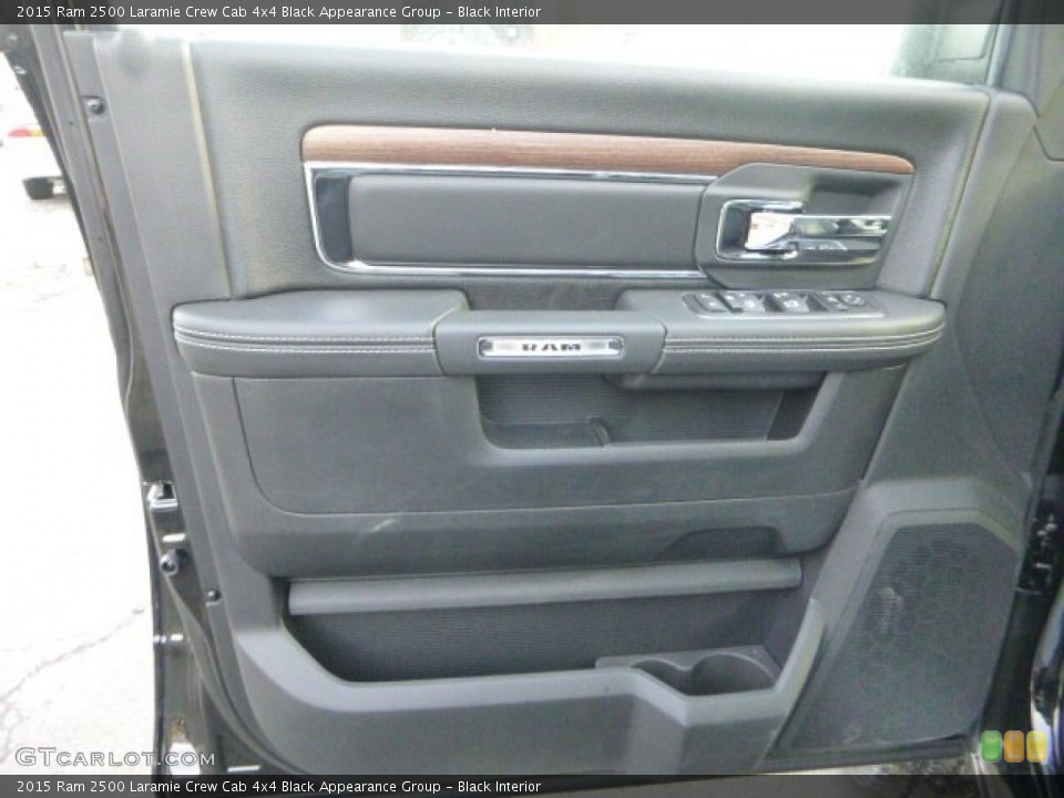 Black Interior Door Panel for the 2015 Ram 2500 Laramie Crew Cab 4x4 Black Appearance Group #100808426