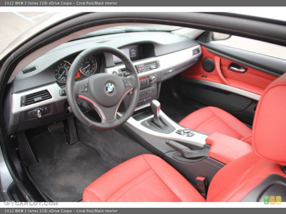 Coral Red/Black Interior Photo for the 2012 BMW 3 Series 328i xDrive Coupe #100848047