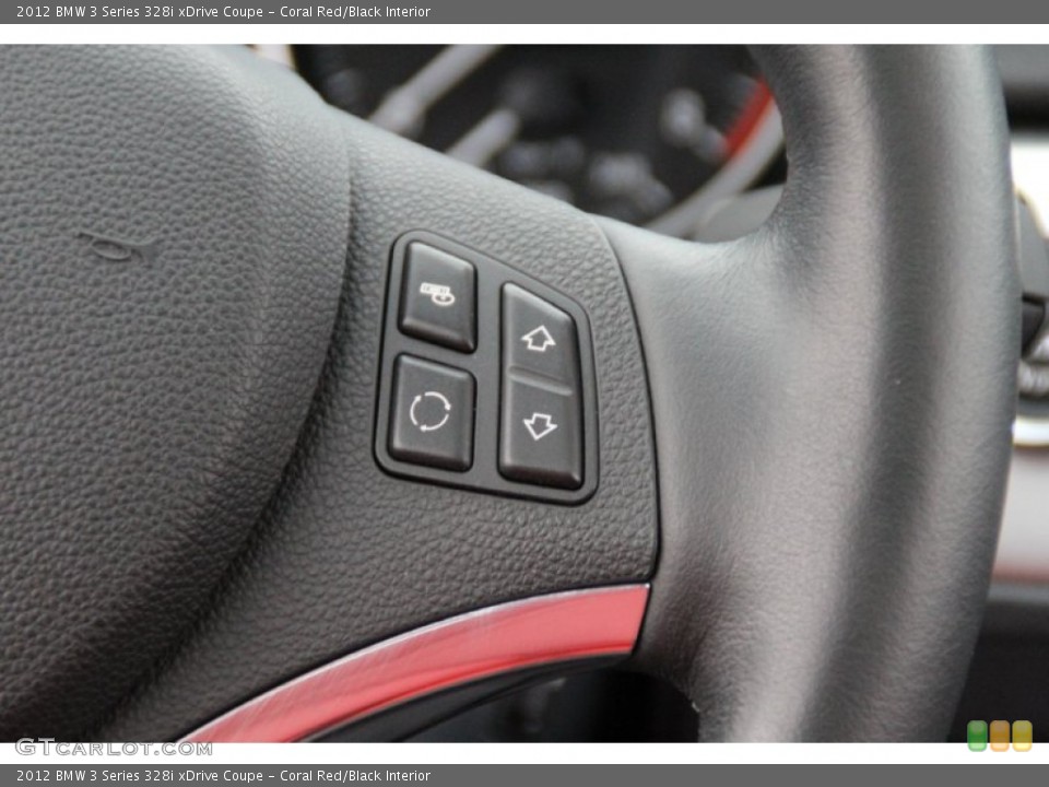 Coral Red/Black Interior Controls for the 2012 BMW 3 Series 328i xDrive Coupe #100848296