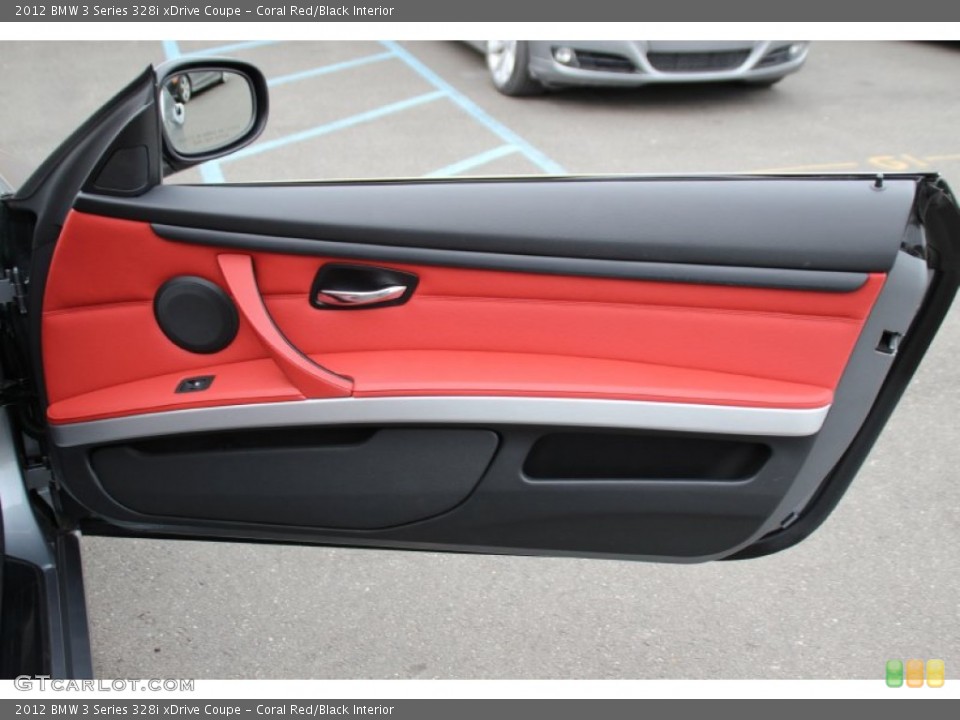 Coral Red/Black Interior Door Panel for the 2012 BMW 3 Series 328i xDrive Coupe #100848380