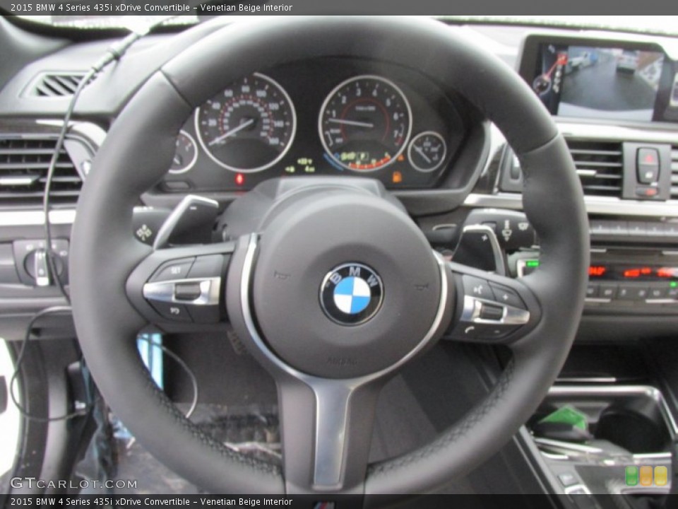 Venetian Beige Interior Steering Wheel for the 2015 BMW 4 Series 435i xDrive Convertible #100851734