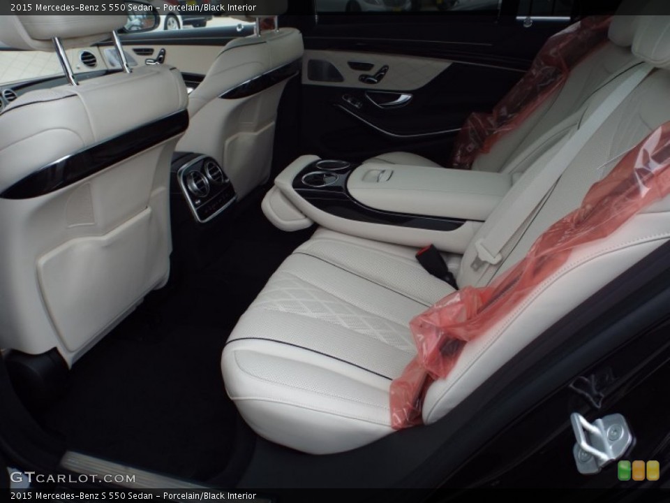 Porcelain/Black Interior Rear Seat for the 2015 Mercedes-Benz S 550 Sedan #100860842