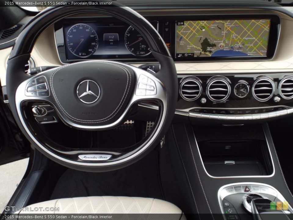 Porcelain/Black Interior Dashboard for the 2015 Mercedes-Benz S 550 Sedan #100860863