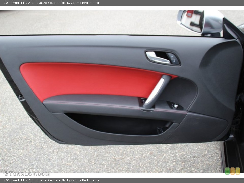 Black/Magma Red Interior Door Panel for the 2013 Audi TT S 2.0T quattro Coupe #100863968
