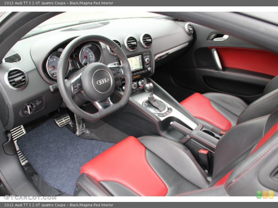 Black/Magma Red 2013 Audi TT Interiors