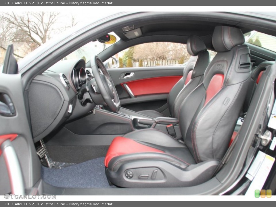 Black/Magma Red Interior Front Seat for the 2013 Audi TT S 2.0T quattro Coupe #100864019