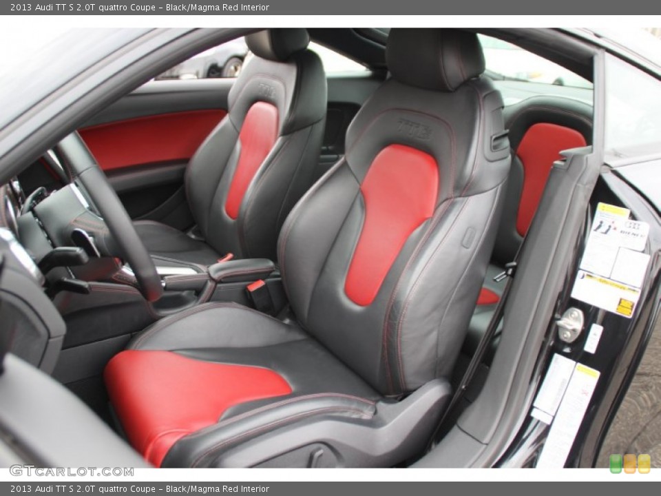 Black/Magma Red Interior Front Seat for the 2013 Audi TT S 2.0T quattro Coupe #100864040