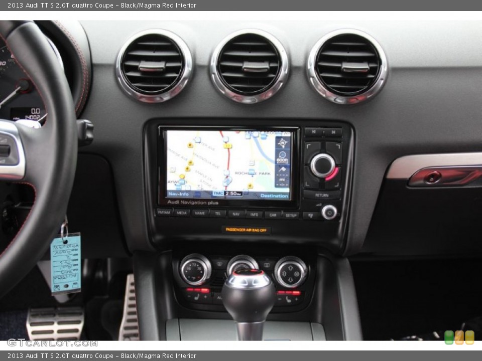 Black/Magma Red Interior Navigation for the 2013 Audi TT S 2.0T quattro Coupe #100864082