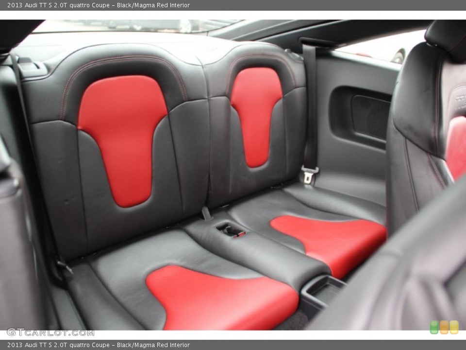 Black/Magma Red Interior Rear Seat for the 2013 Audi TT S 2.0T quattro Coupe #100864241