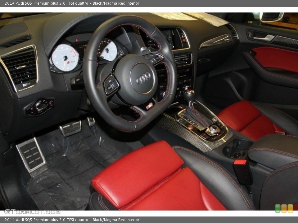 Black/Magma Red Interior Photo for the 2014 Audi SQ5 Premium plus 3.0 TFSI quattro #100873079