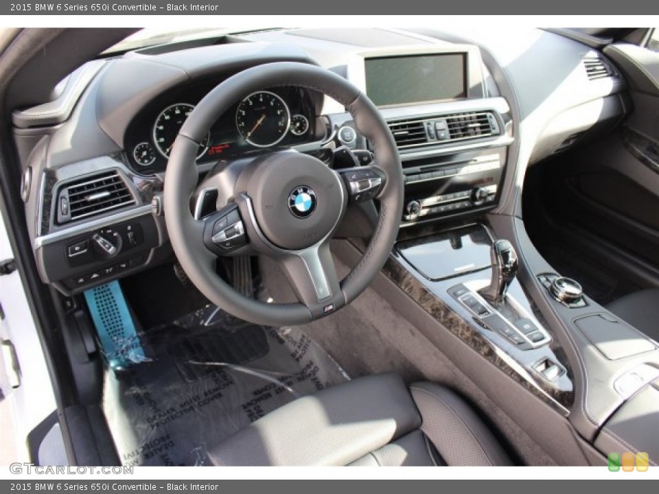 Black Interior Prime Interior for the 2015 BMW 6 Series 650i Convertible #100879736