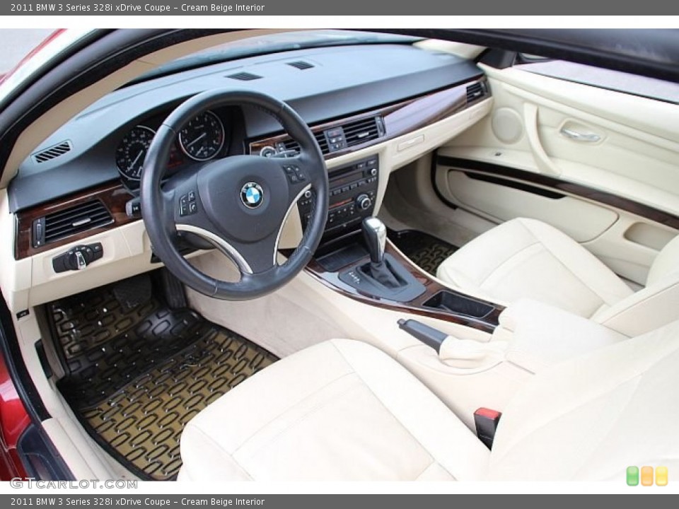 Cream Beige Interior Photo for the 2011 BMW 3 Series 328i xDrive Coupe #100884809