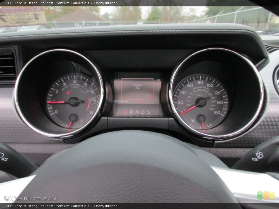 Ebony Interior Gauges for the 2015 Ford Mustang EcoBoost Premium Convertible #100896994